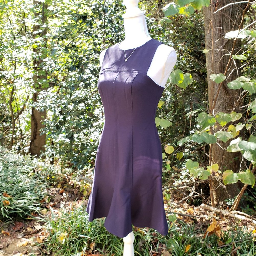 LIKELY Cordelia Fit & Flare Dress in Navy Blue Sleeveless Size 8